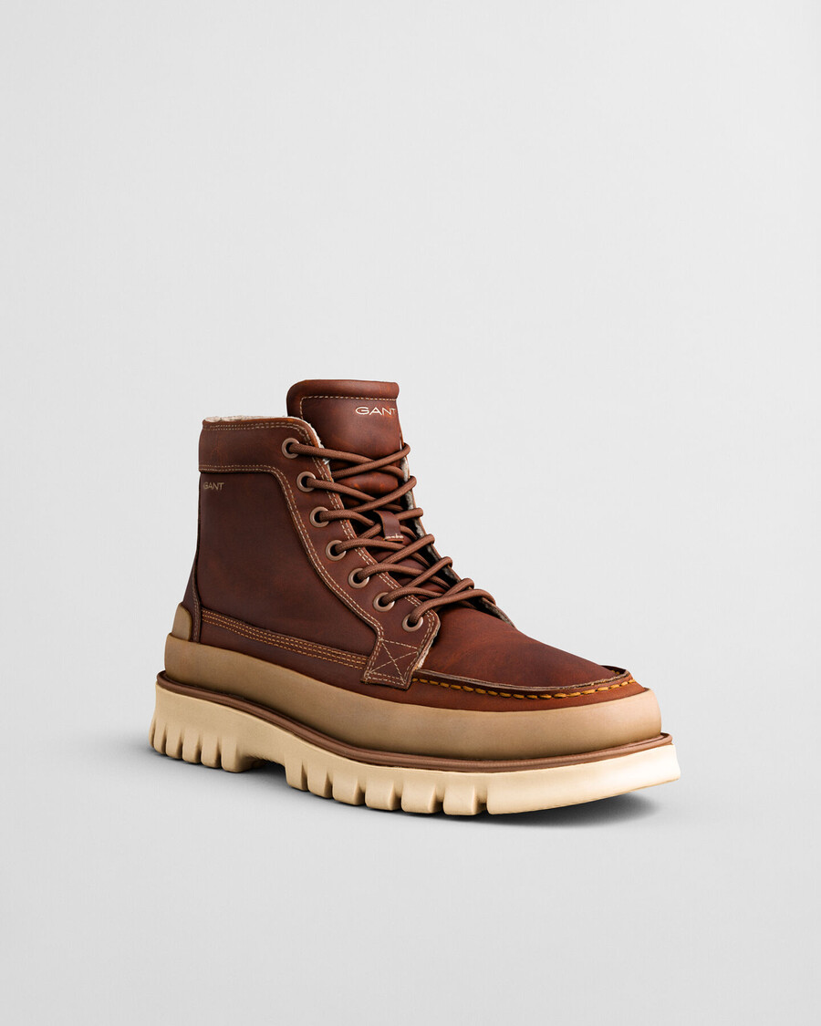 nebrada mid leather boots - cognac
