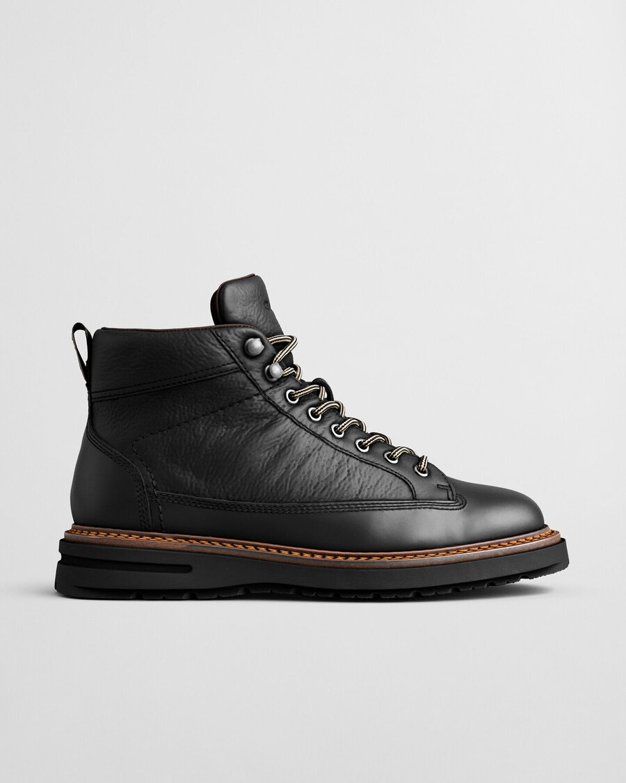 hillprep mid leather boots - black