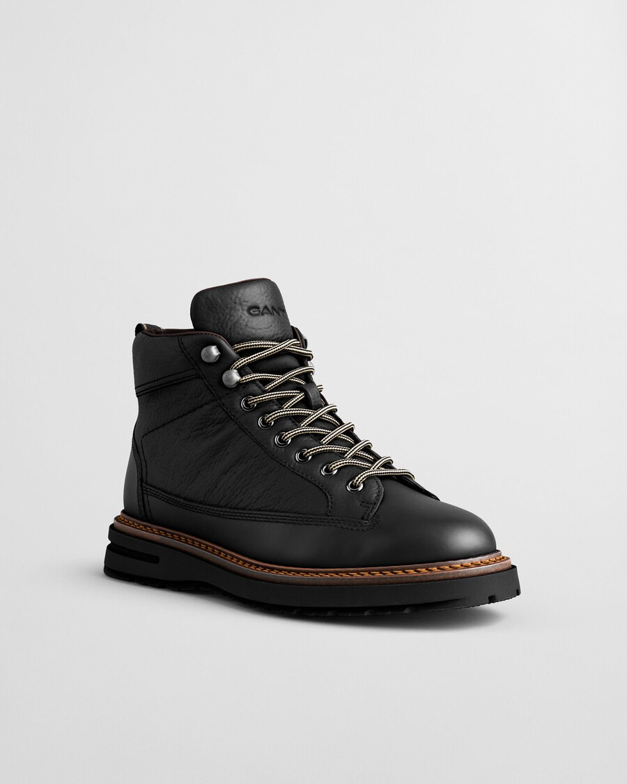 hillprep mid leather boots - black
