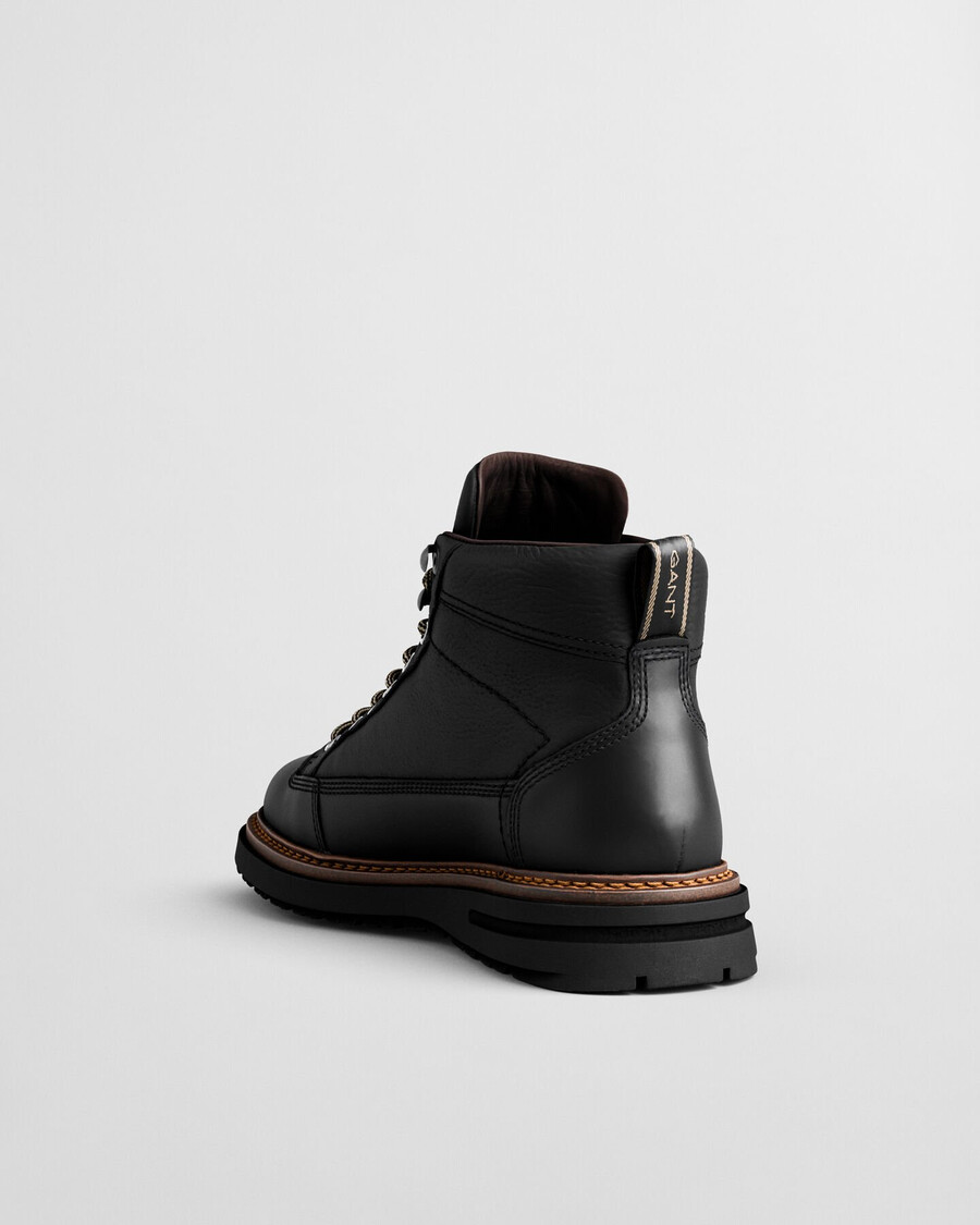 hillprep mid leather boots - black