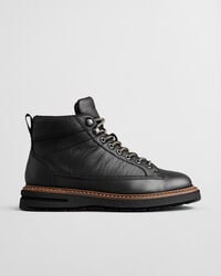 hillprep mid leather boots - black