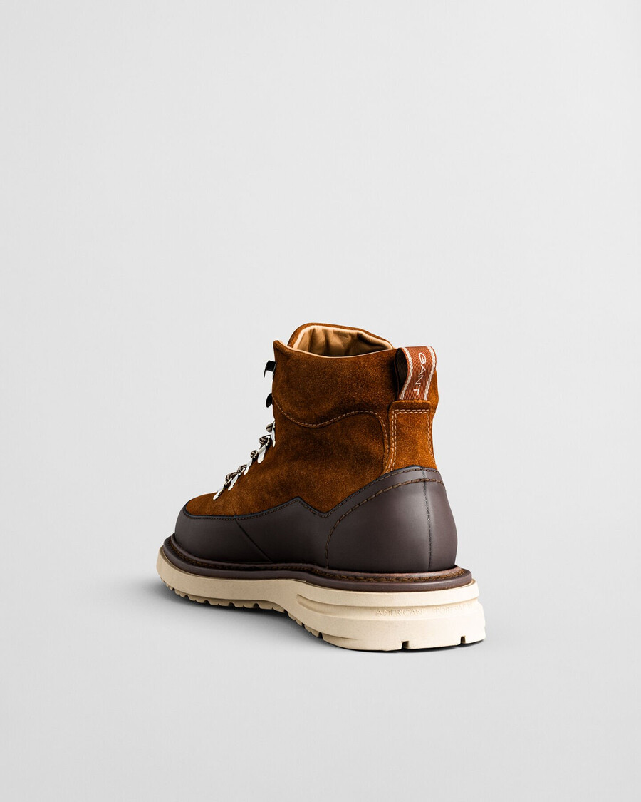 hillprep mid suede boots - cognac