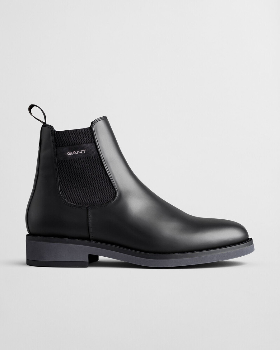prepdale leather chelsea boots - black
