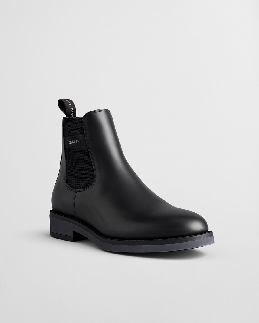 prepdale leather chelsea boots - black