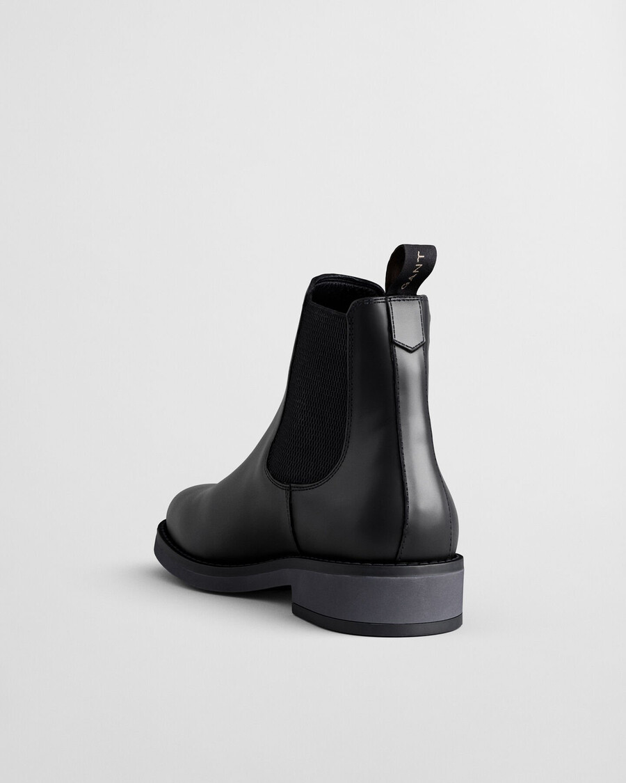 prepdale leather chelsea boots - black