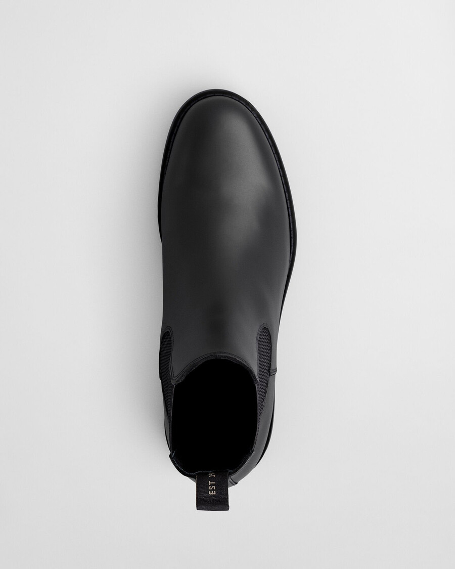prepdale leather chelsea boots - black