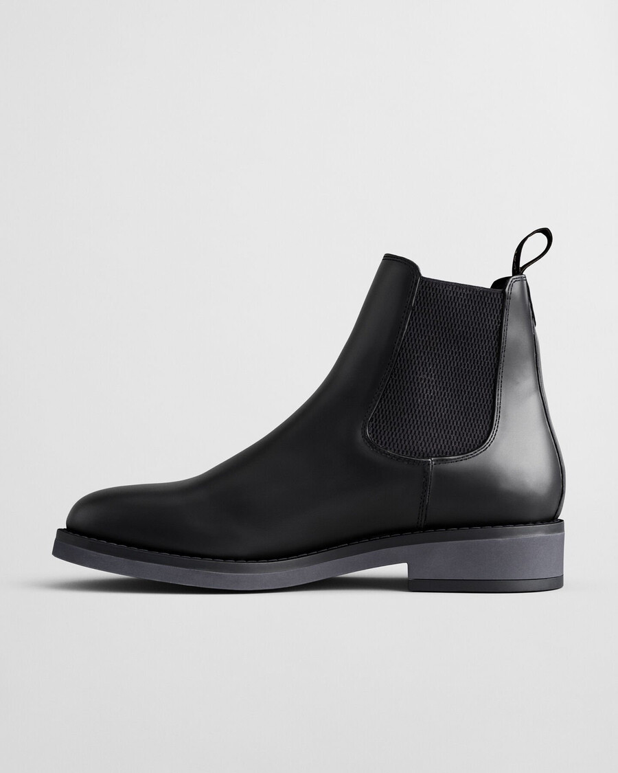 prepdale leather chelsea boots - black