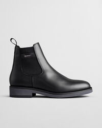 prepdale leather chelsea boots - black