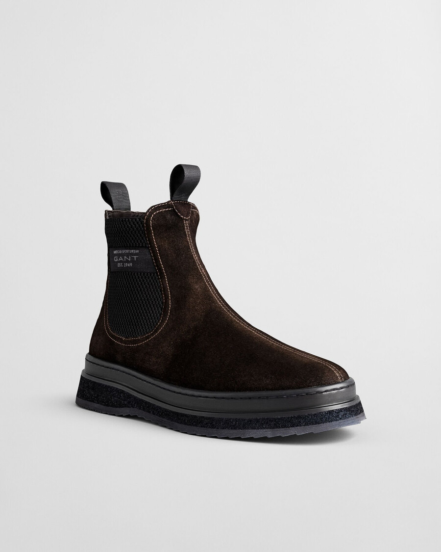 blistown suede chelsea boots - dark brown