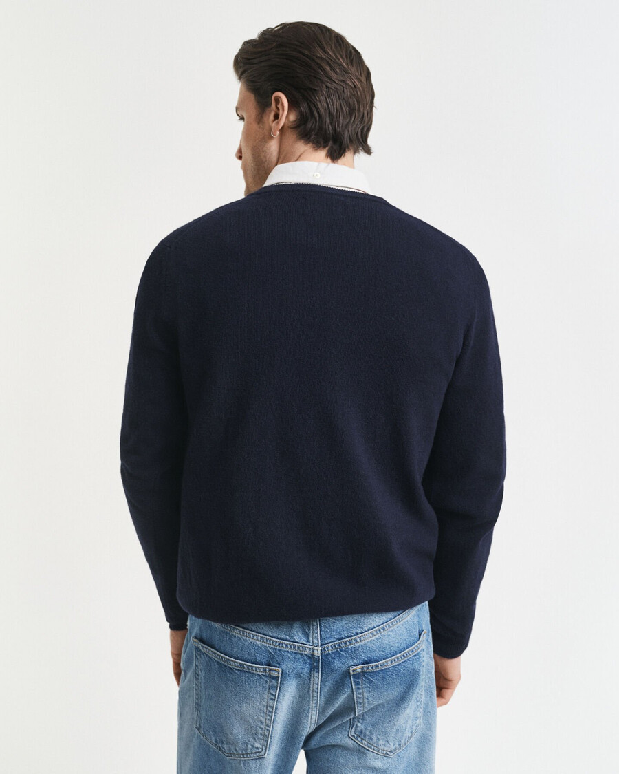 superfine lambswool vneck sweater - marine