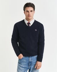 superfine lambswool vneck sweater - marine