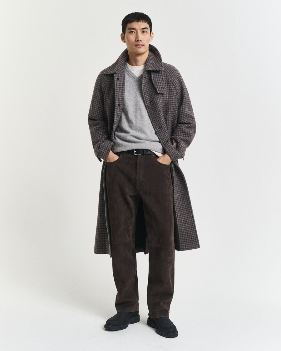 superfine lambswool vneck sweater - grey melange