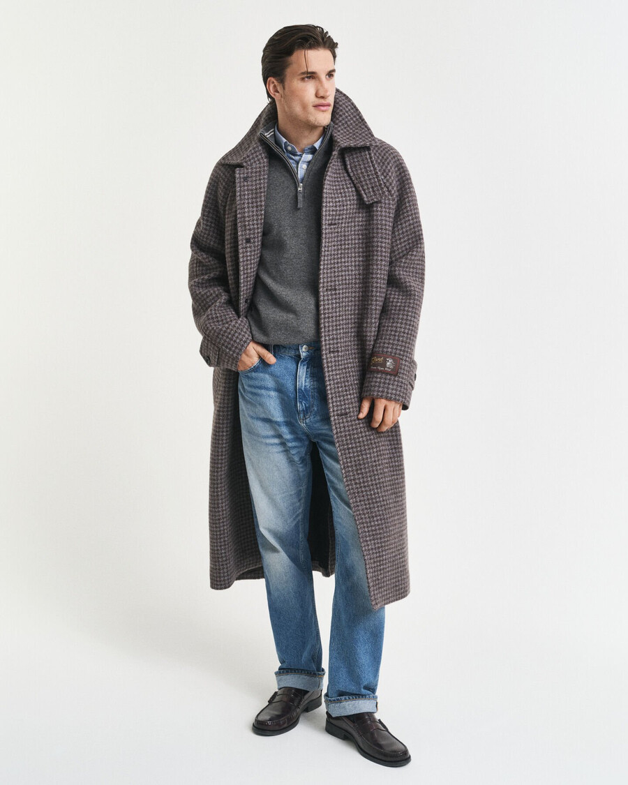 superfine lambswool halfzip sweater - charcoal melange
