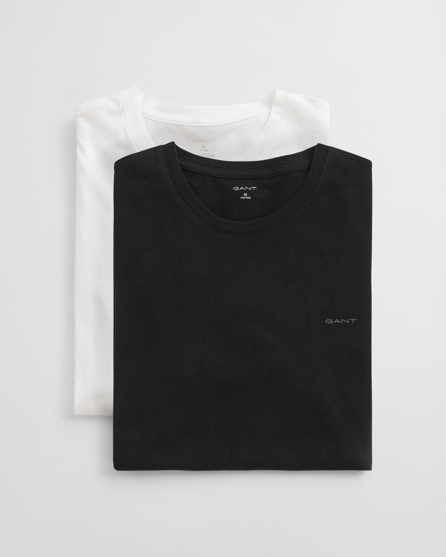 2pack crew neck tshirts - black white
