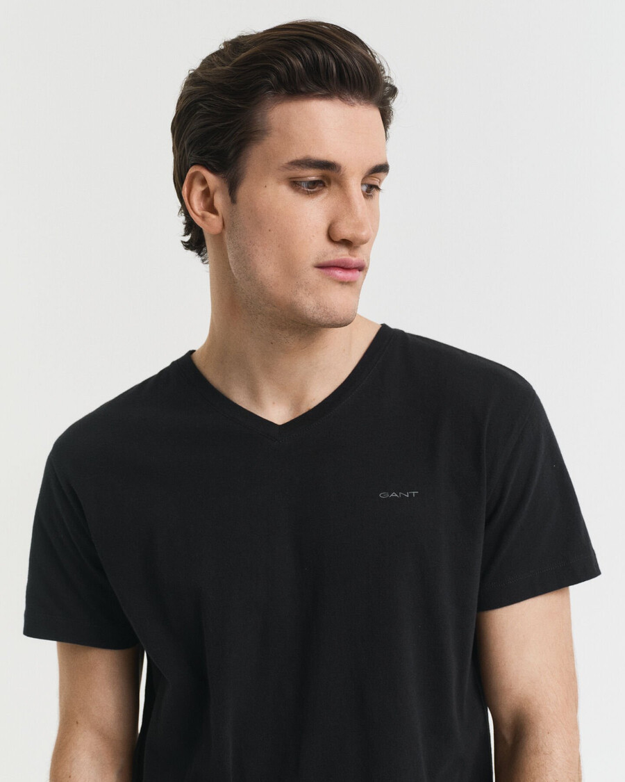 2pack vneck tshirts - black white