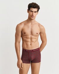 3pack paisley print trunks gift box - plumped red