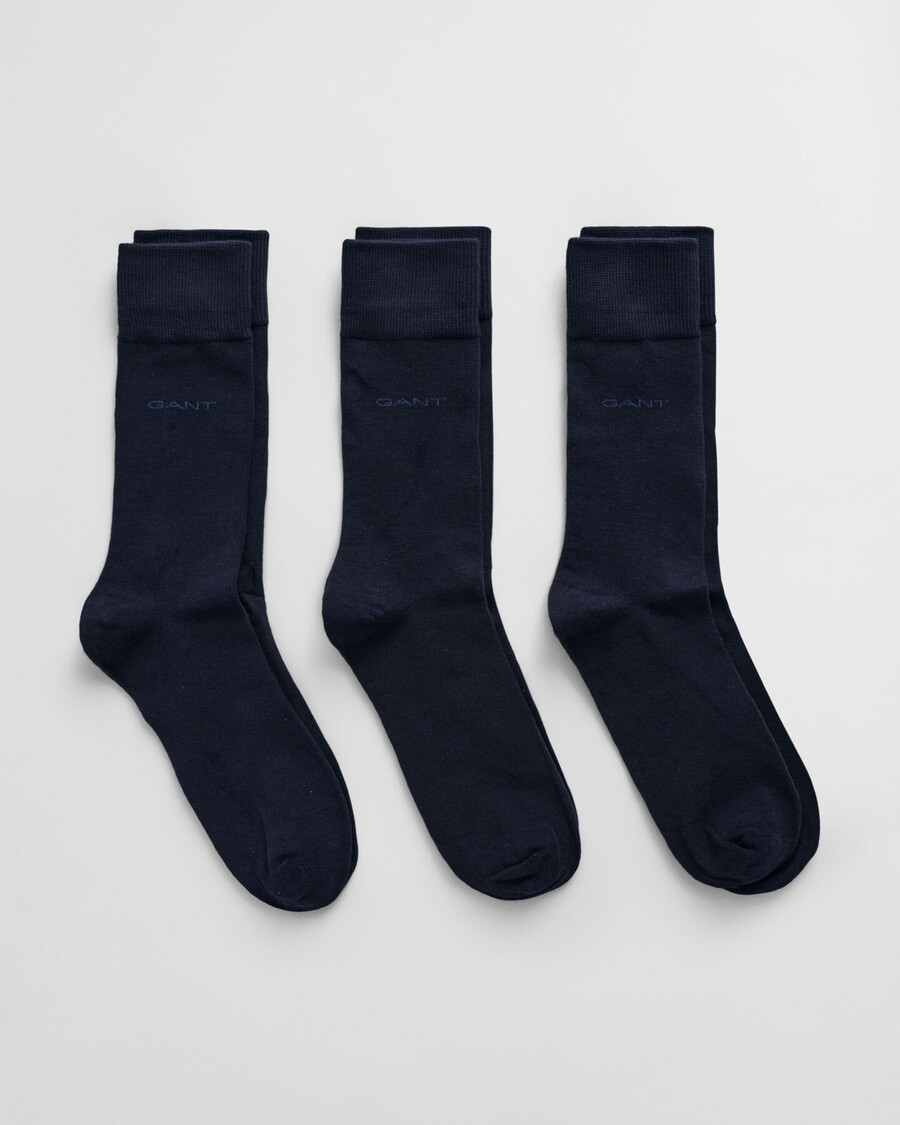 3pack soft cotton socks - marine