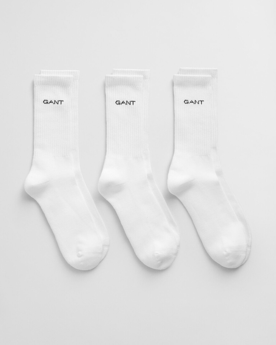 3pack sport socks - white