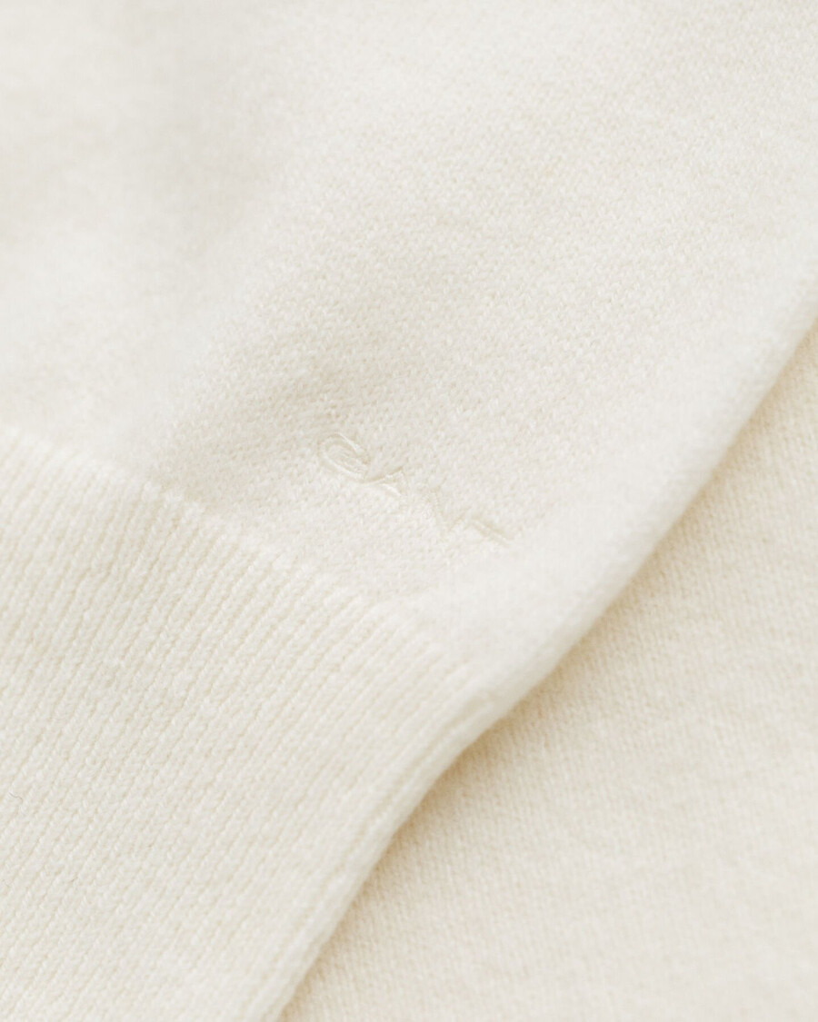 superfine lambswool crew neck sweater - cream