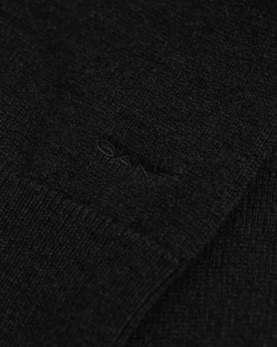 superfine lambswool cardigan - black