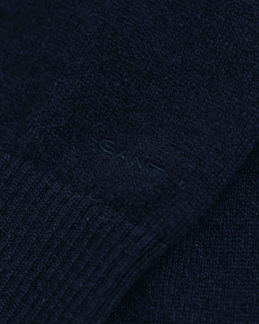 superfine lambswool turtleneck sweater - evening blue