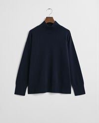 superfine lambswool turtleneck sweater - evening blue
