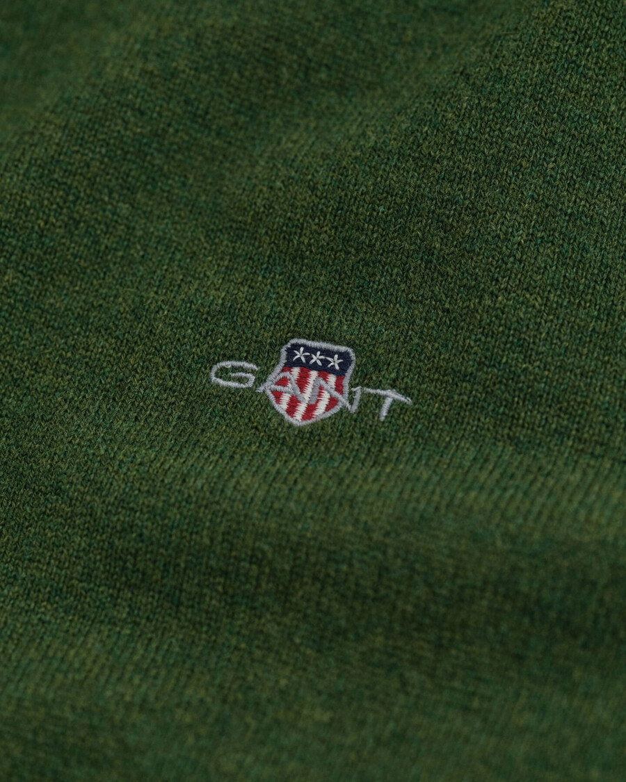 superfine lambswool crew neck sweater - moss green