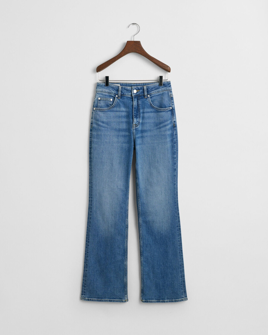 slim fit flared jeans - mid blue archive