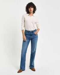slim fit flared jeans - mid blue archive