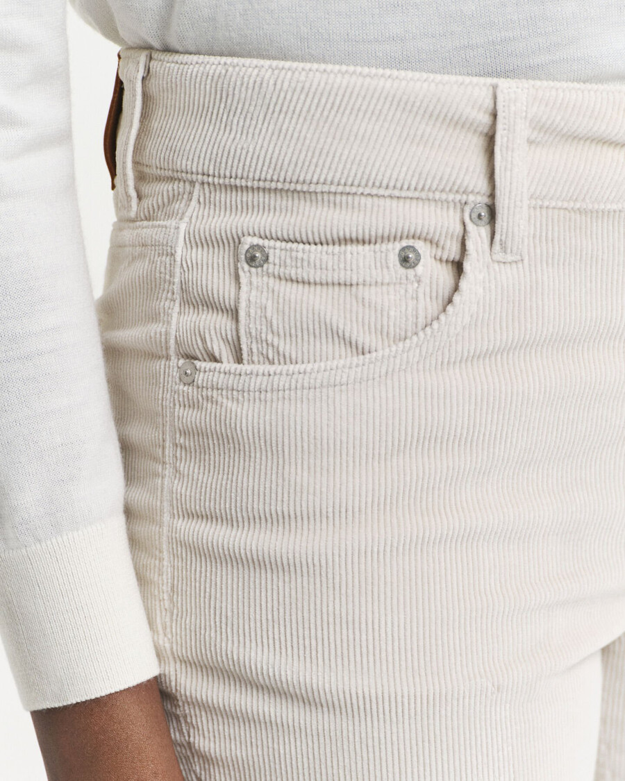 flared corduroy jeans - putty
