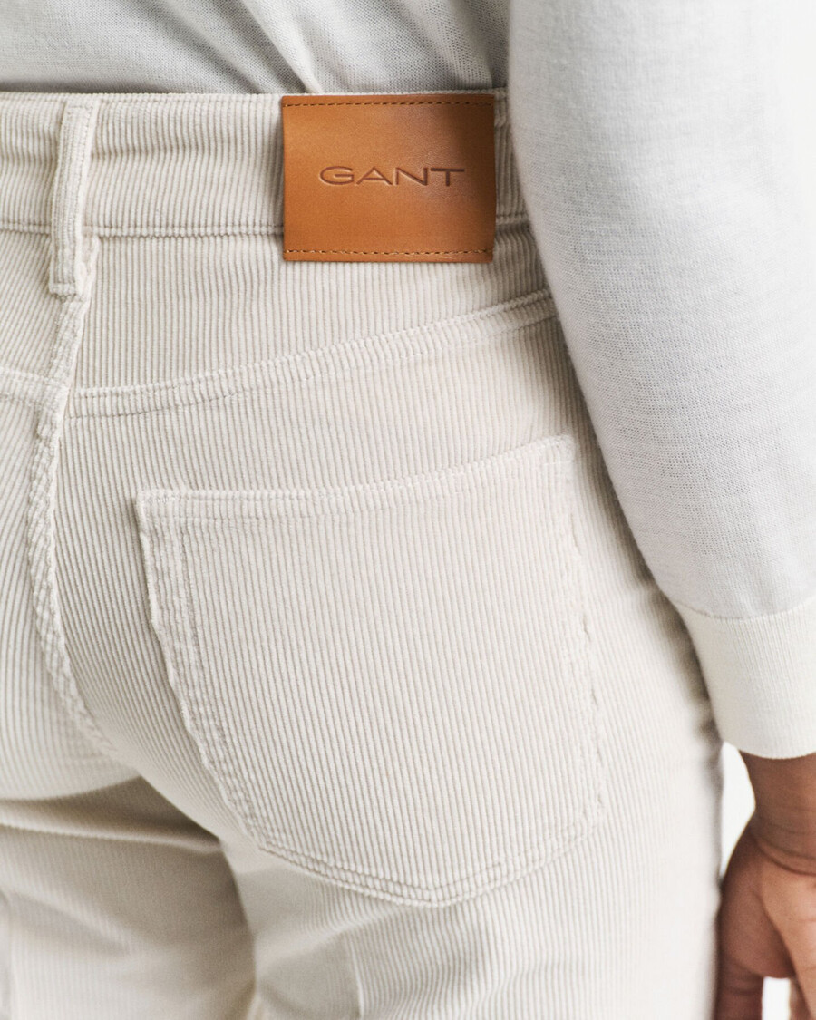 flared corduroy jeans - putty