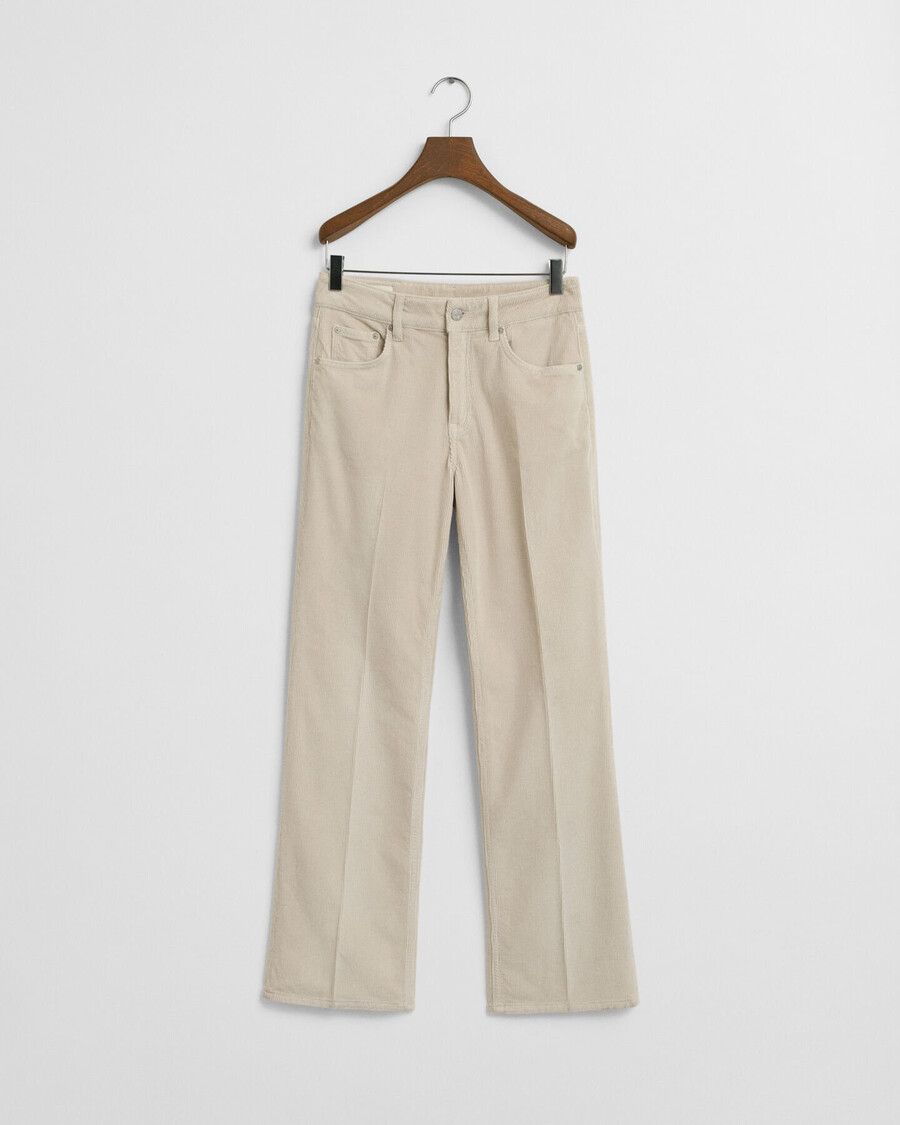 flared corduroy jeans - putty