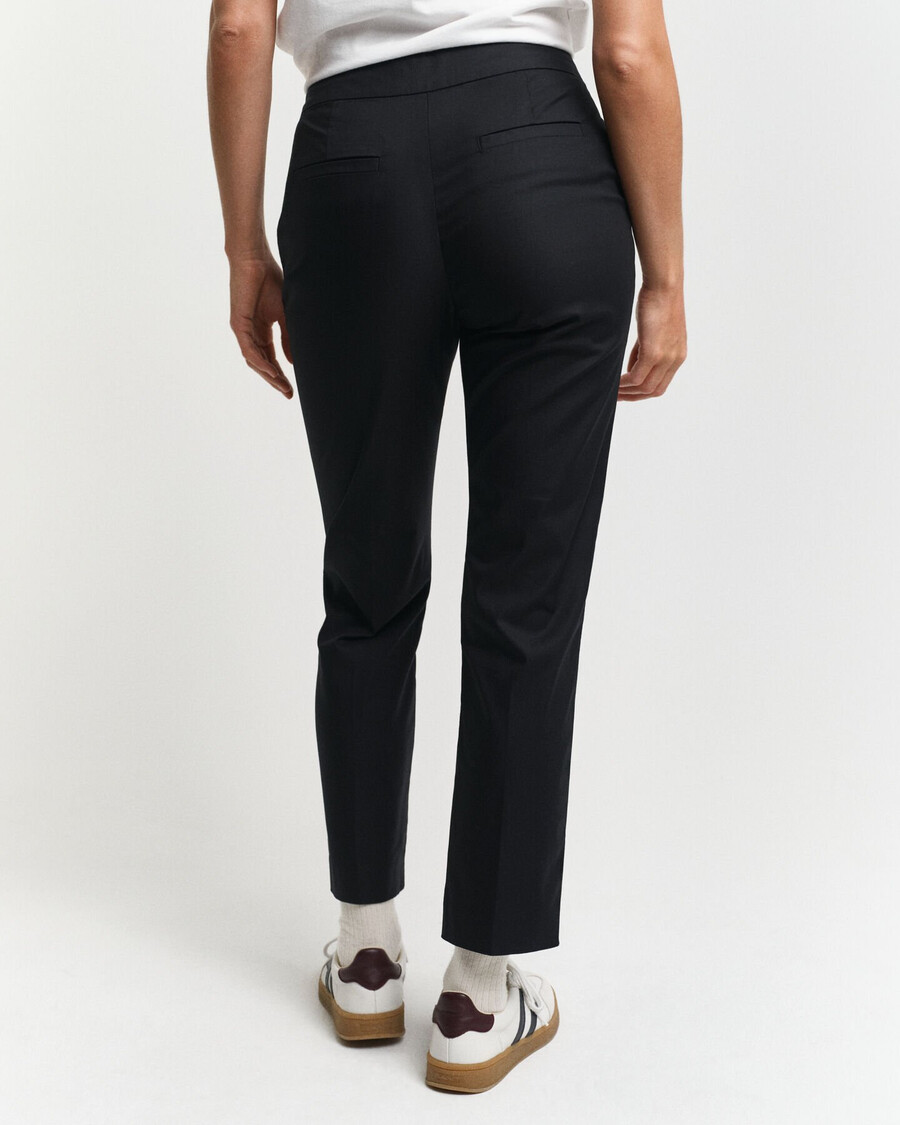 slim cigarette slacks - ebony black