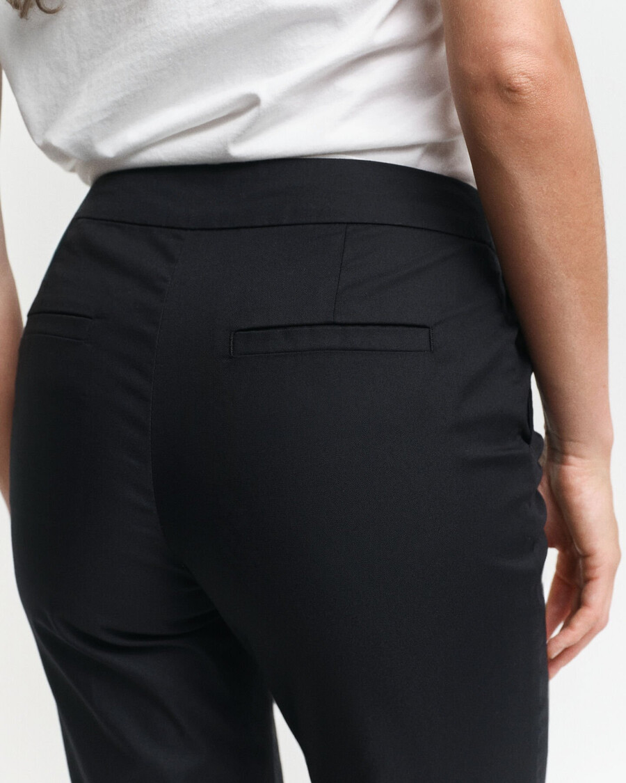 slim cigarette slacks - ebony black