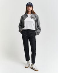 slim cigarette slacks - ebony black