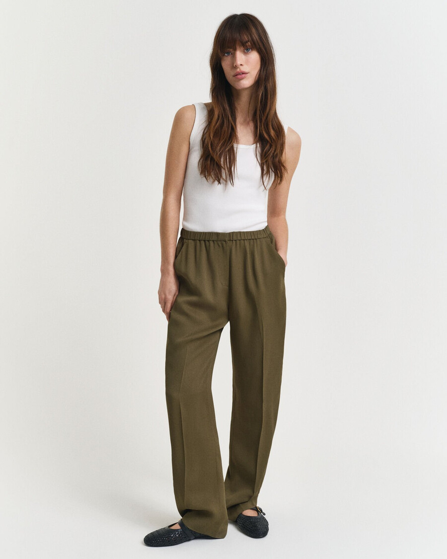 fluid pants - moss green