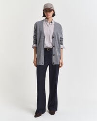 tailored wool blend pants - evening blue