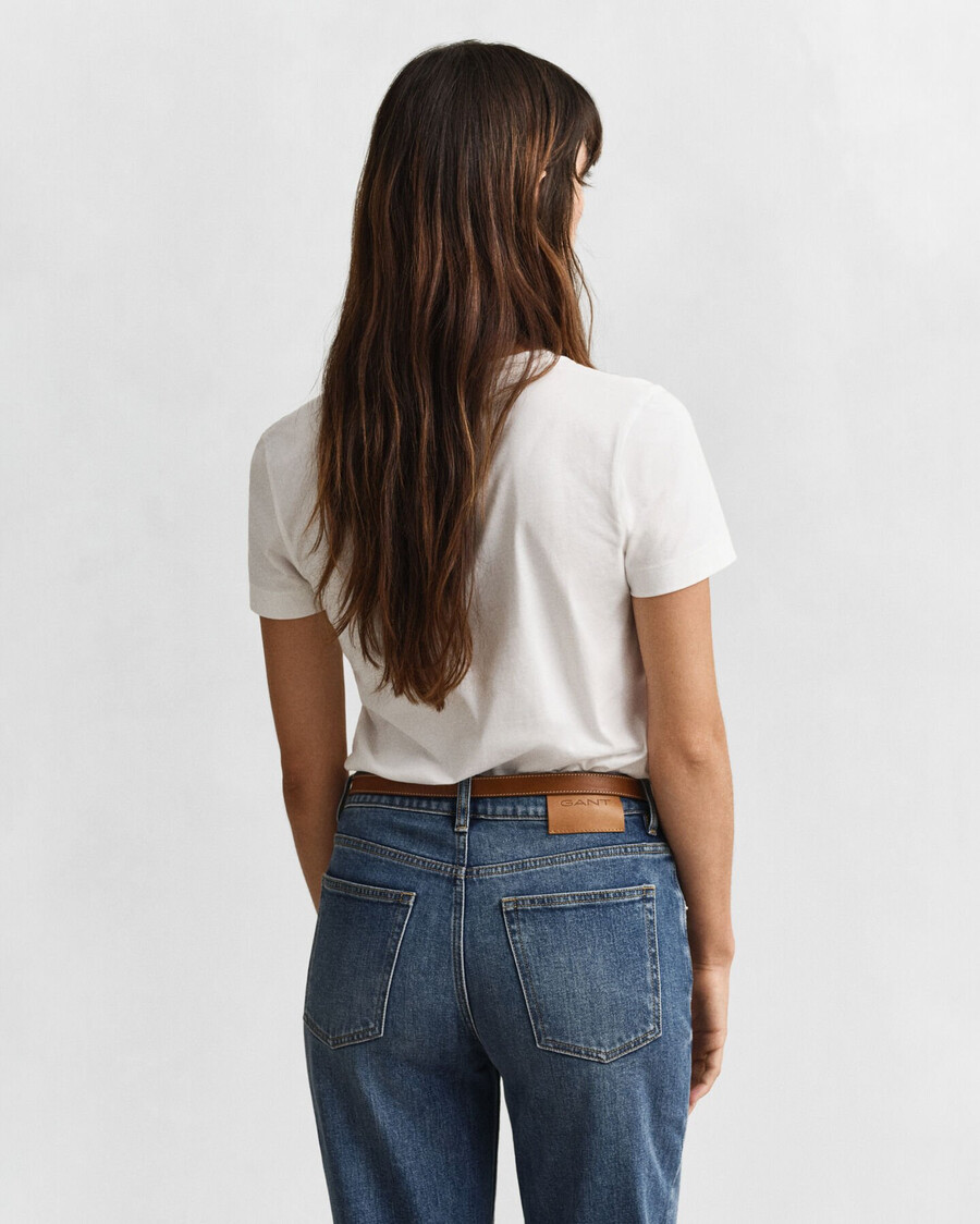 shield vneck tshirt - white