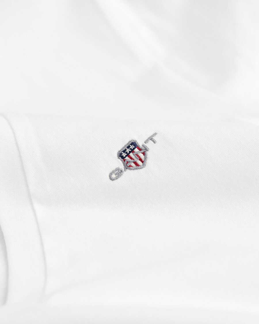 shield vneck tshirt - white