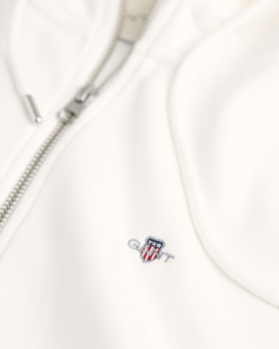 shield zip hoodie - eggshell