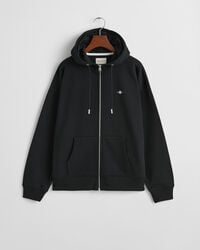 shield zip hoodie - black