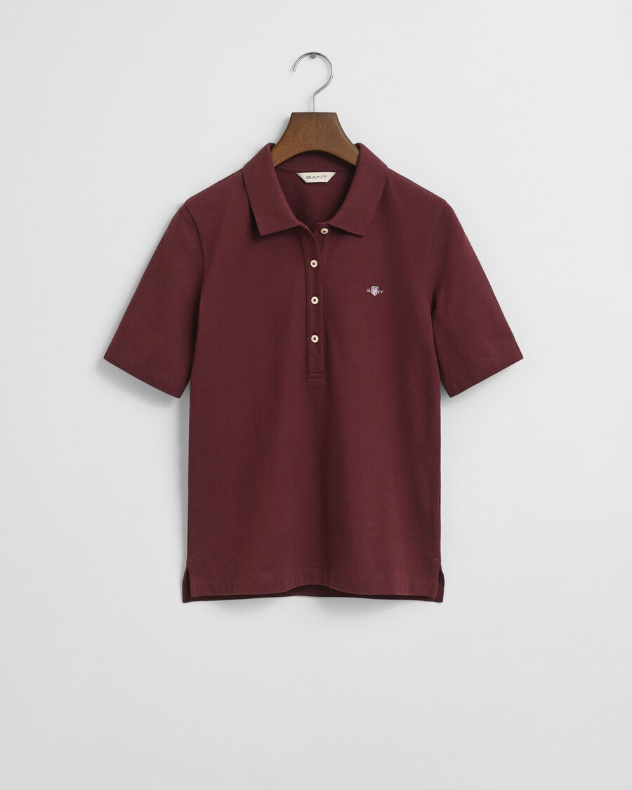 shield piqué polo shirt - plum wine