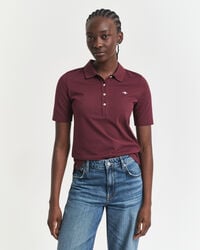 shield piqué polo shirt - plum wine