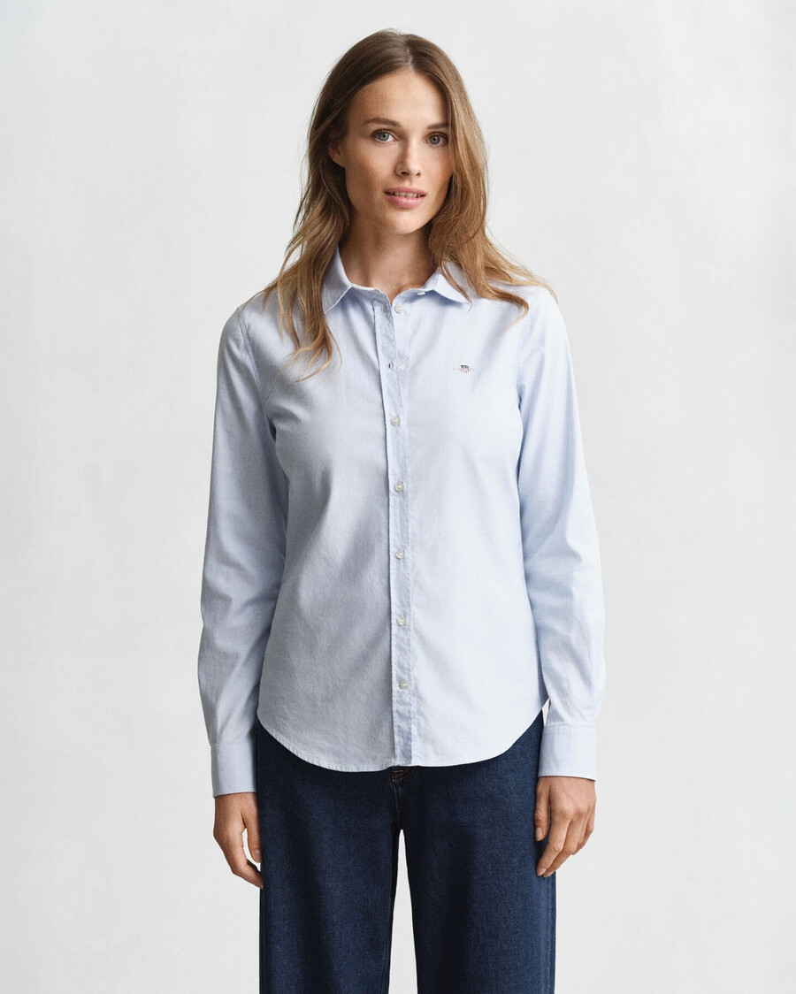 slim fit oxford stretch shirt - light blue