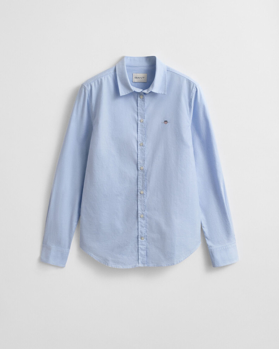 slim fit oxford stretch shirt - light blue