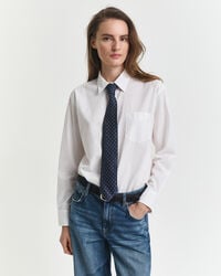 relaxed fit classic poplin shirt - white