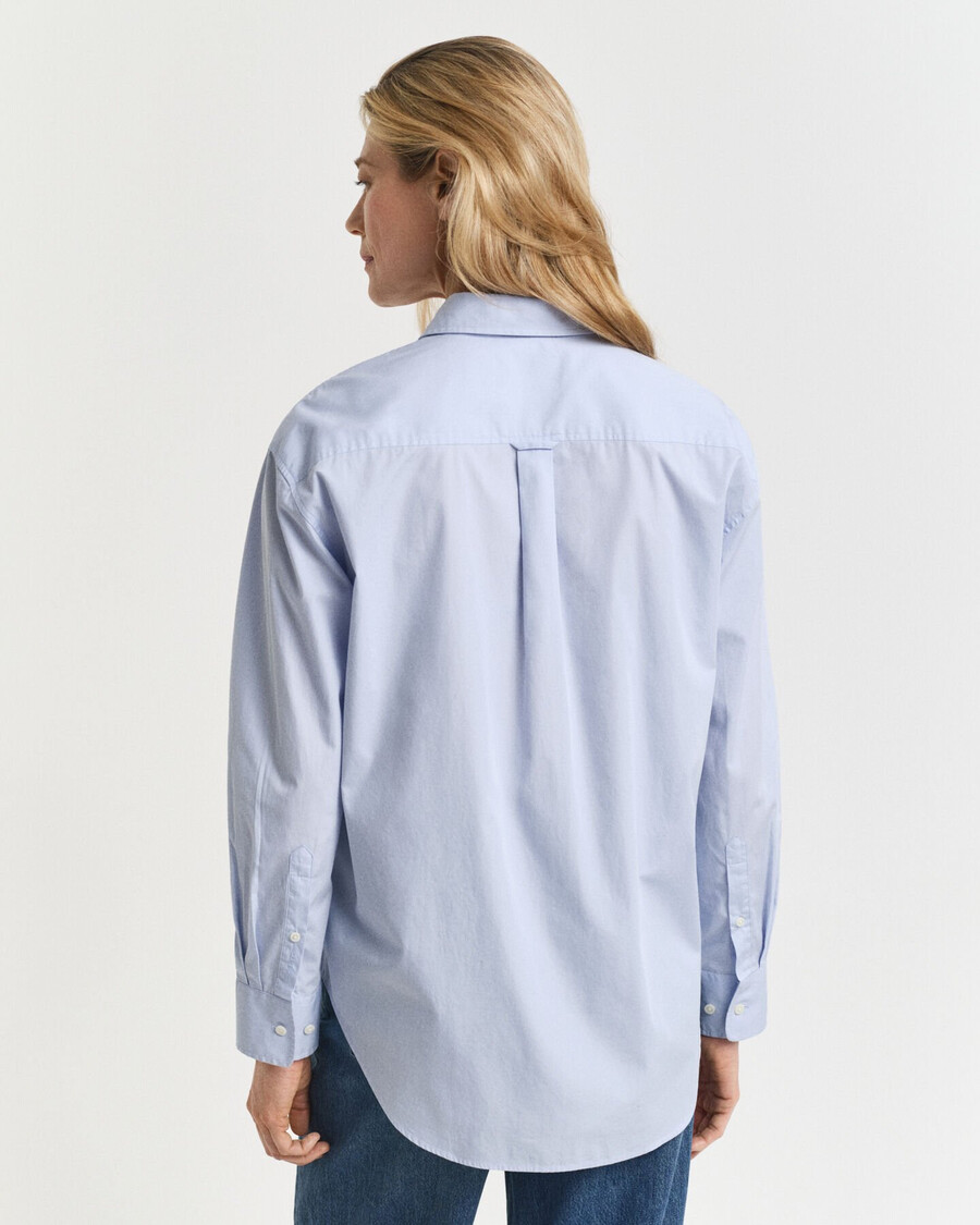 relaxed fit classic poplin shirt - light blue