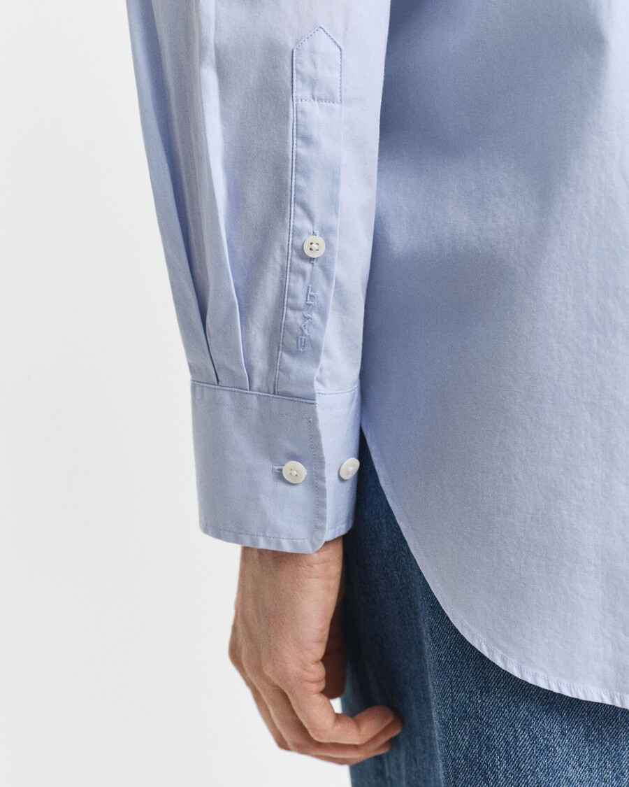 relaxed fit classic poplin shirt - light blue