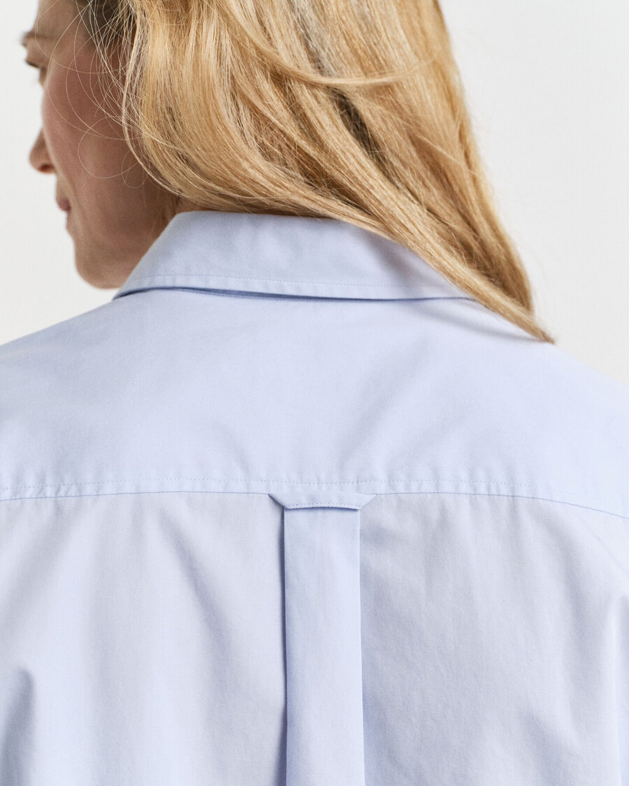 relaxed fit classic poplin shirt - light blue