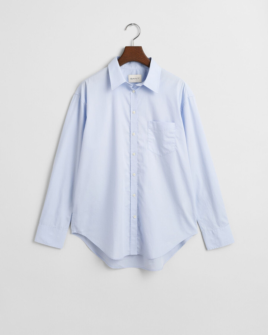 relaxed fit classic poplin shirt - light blue